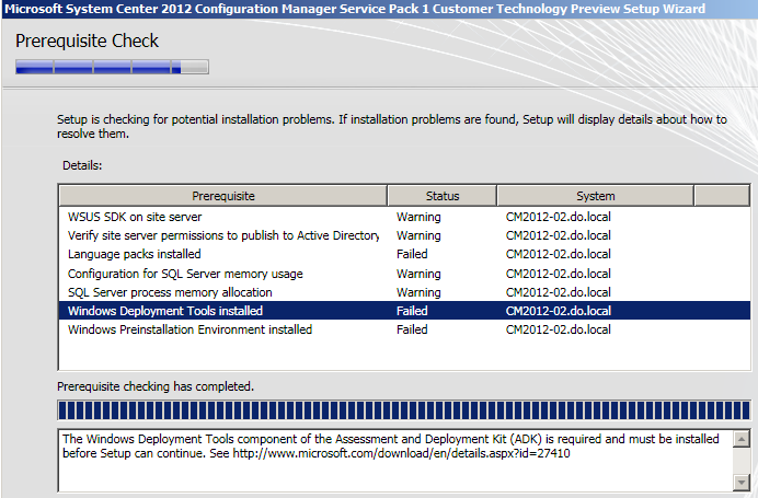 configuration manager service pack 1