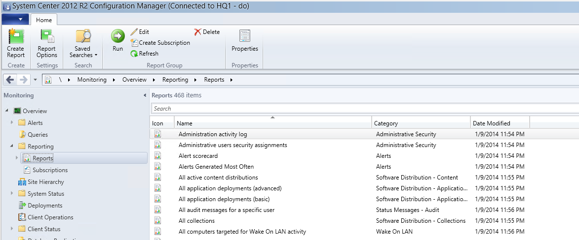 SCCM Reports