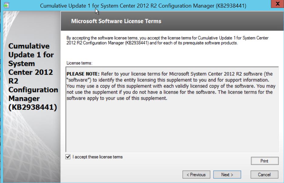 Installing system update. System Center configuration Manager. Установка System Center. Cumulative update. SP_configure.